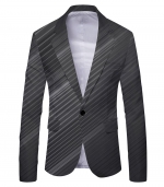 Commuter fashion suit jacket Black line 