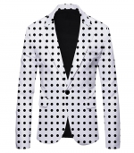 Commuter fashion suit jacket White spot 