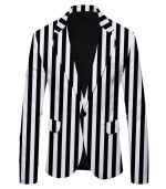 Commuter fashion suit jacket White stripe 