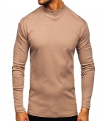 Warm long-sleeved T-shirt Light khaki 