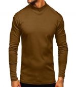 Warm long-sleeved T-shirt Dark khaki 