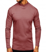 Warm long-sleeved T-shirt Rusty red 