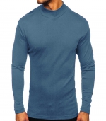 Warm long-sleeved T-shirt Denim blue 
