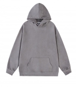Fleece plate hoodie    Grey 