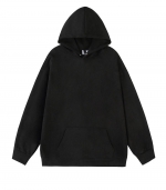 Fleece plate hoodie    Black 