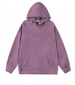 Fleece plate hoodie    Purple 