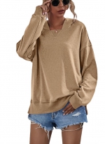 Fleece hoodie hood    Khaki 