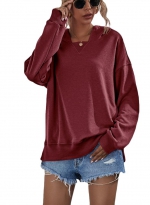 Fleece hoodie hood    Burgundy 