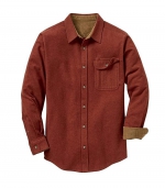 Long sleeved shirt jacket 25# Jujube red 