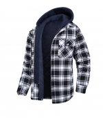 Hooded detachable jacket Black white 