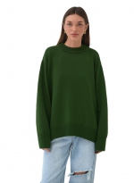Crew-neck sweater Dark green 