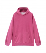 Drop shoulder cotton hoodie Pink 