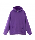 Drop shoulder cotton hoodie Purple 