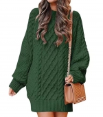 Long sweater dress Green 