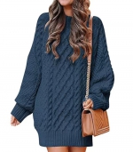 Long sweater dress Dark blue 