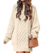 Long sweater dress Apricot 