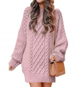 Long sweater dress Pink 