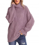 Sweater pullover long sleeves Light purple 