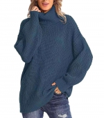 Sweater pullover long sleeves Dark blue 