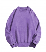 Crew-neck vintage hoodie Purple-1 