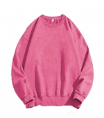 Crew-neck vintage hoodie Pink-1 