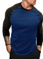 Color-coded rotator sleeve T-shirt Navy blue 