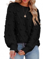 Loose pullover sweater    Black 