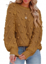 Loose pullover sweater    Khaki 
