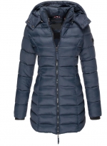 Mid-length padded jacket Navy blue 