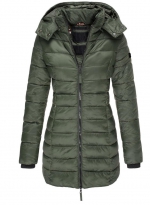 Mid-length padded jacket Army green 