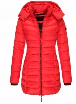 Mid-length padded jacket Red 