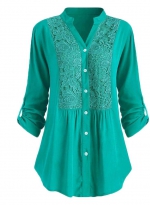 Lace shirt    Teal 