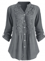 Lace shirt    Grey 