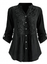 Lace shirt    Black 