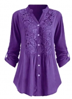 Lace shirt    Purple 