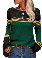 Color matching sweater    Dark green 
