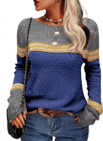 Color matching sweater    Dark blue 