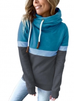 Casual turtleneck hoodie    Dark gray 