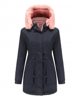 Wear warm coats on both sides Dark blue 