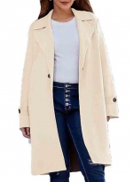 Woolen coat loose collar Apricot 