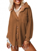 Long sleeve cardigan sweater Brown 