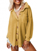 Long sleeve cardigan sweater Yellow 