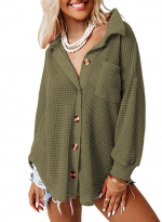 Long sleeve cardigan sweater Army green 