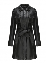 Slim-fit leather jacket Black 