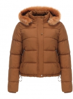 Warm short jacket Camel 