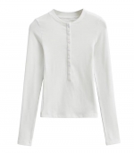 Slim-fit base shirt White 
