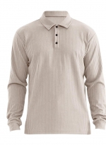 Polo shirt with lapel khaki 