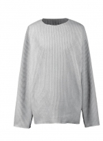Crew-neck casual knitwear Light gray 