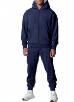 Fleece hoodie set Navy blue 