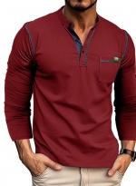 Casual POLO shirt Wine red 